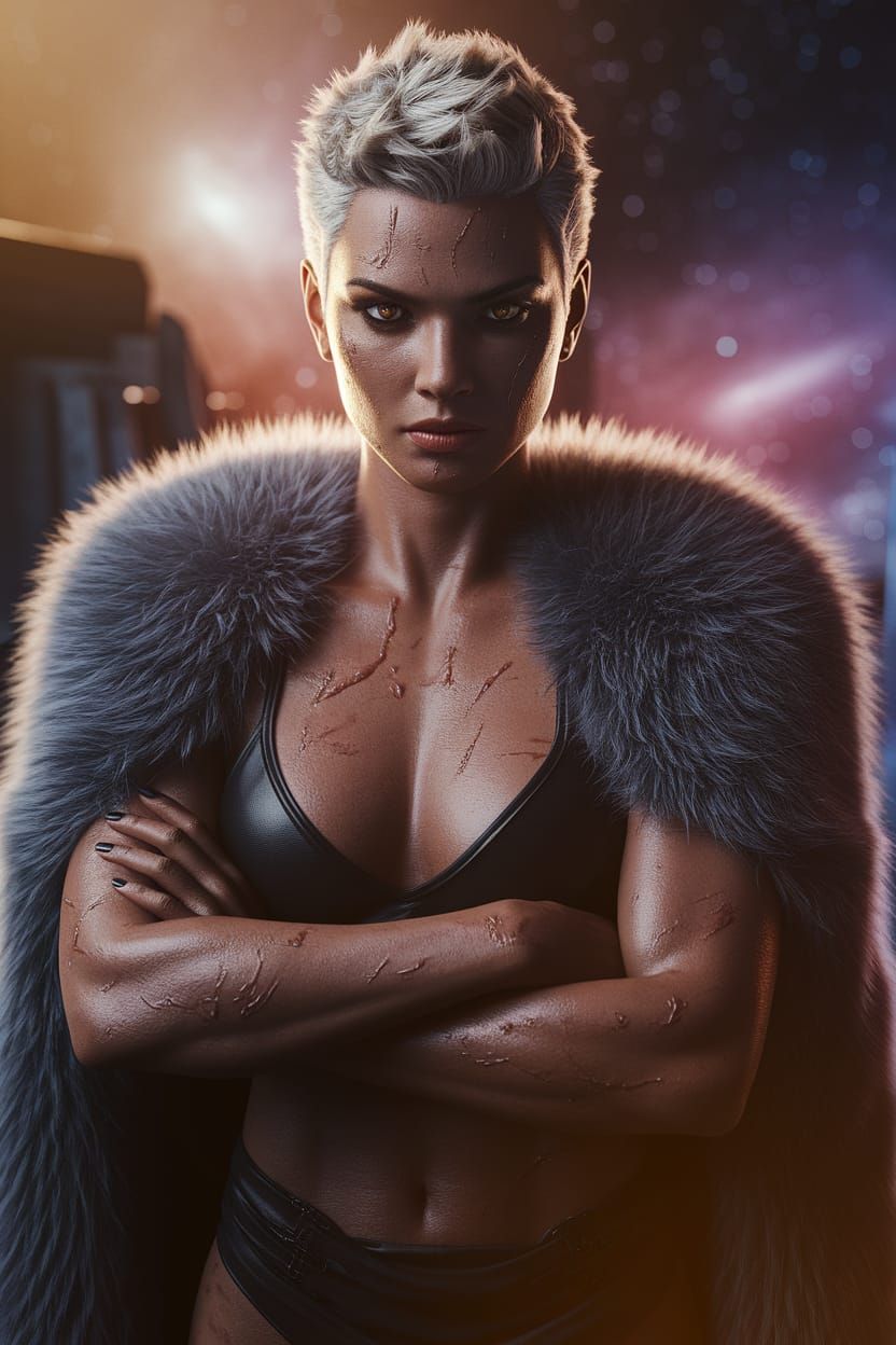 Victra Au Julii in Futuristic Galactic Landscape