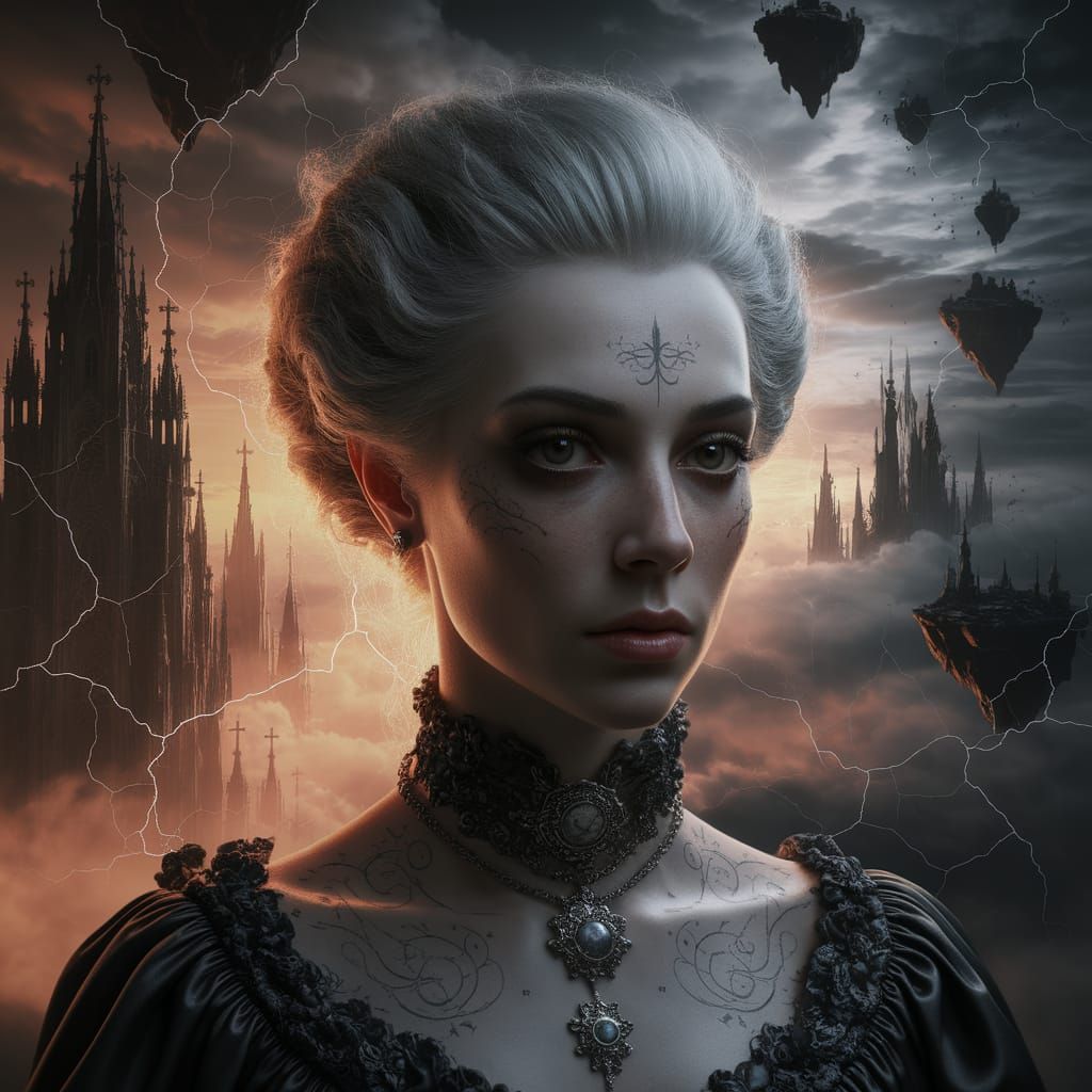 Baroque Portrait in Gothic Fantasy Realm