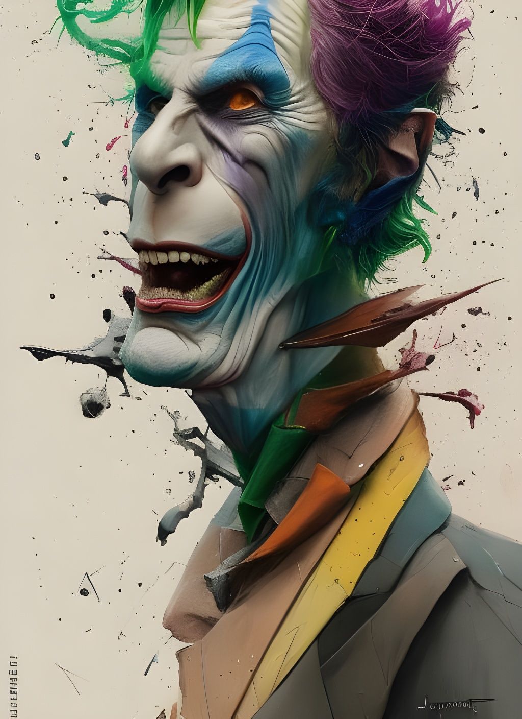 Leonard Nimoy as Joker: Crayon Caricature