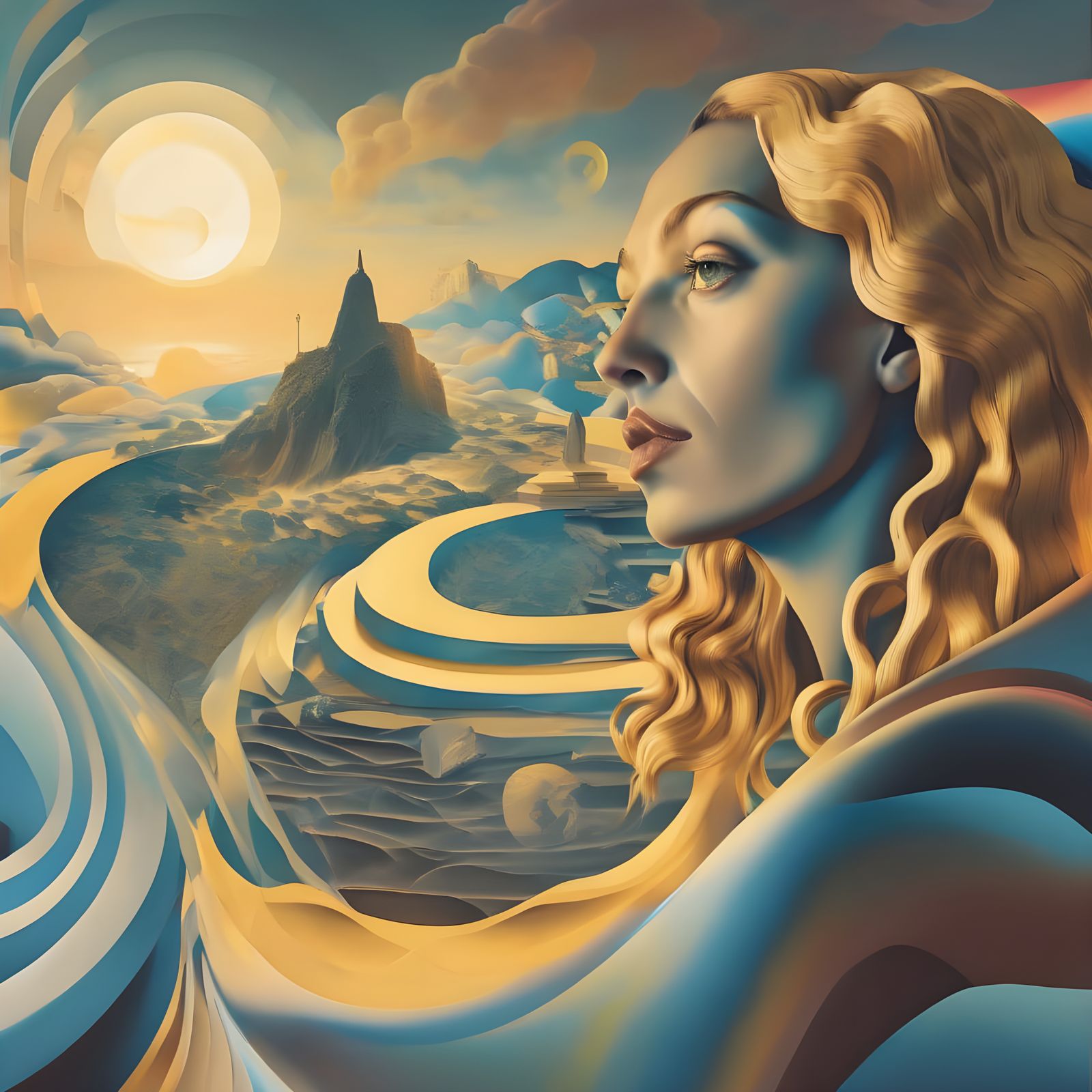 Surreal Portrait in Breathtaking 3D with Offbeat Style