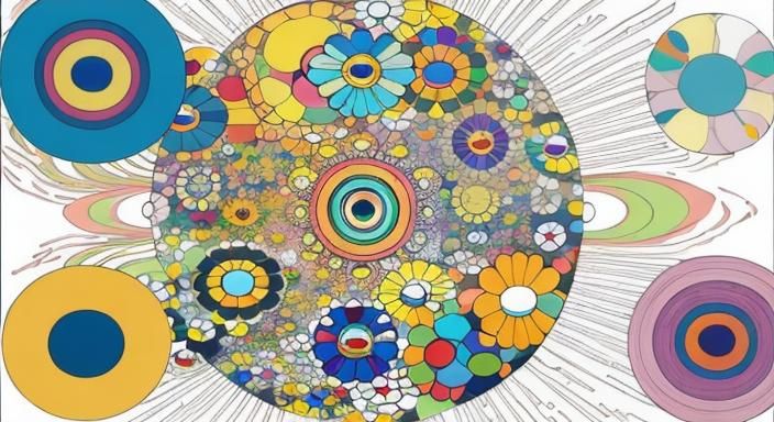 Kaleidoscopic Garden in Pop Surrealism Style