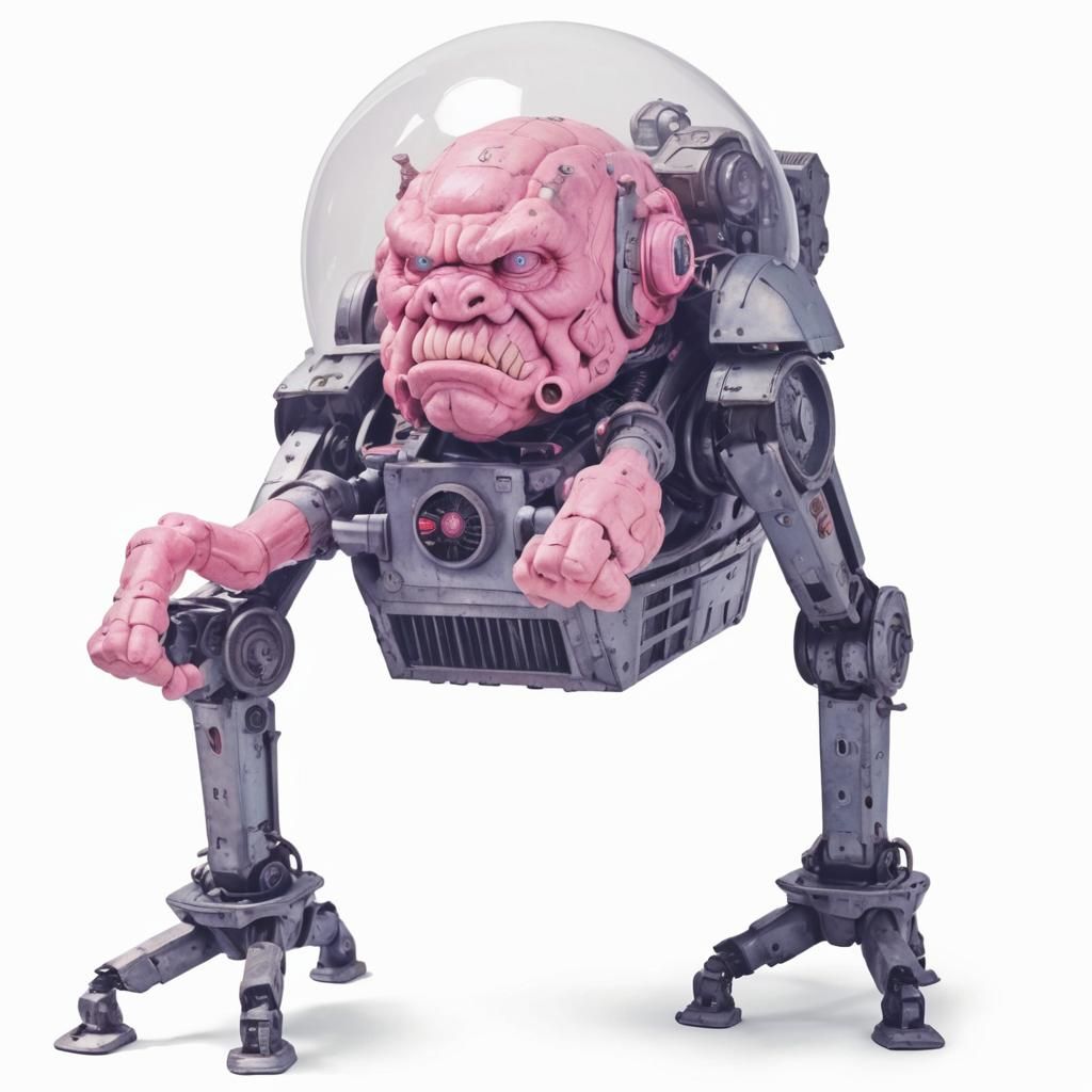 Realistic Krang in Robot Walker, Cinematic Quality