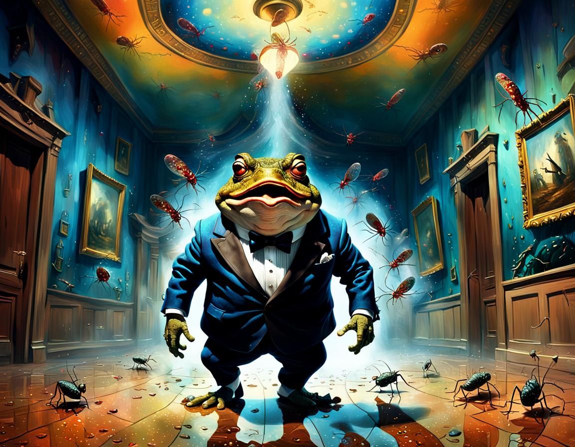 Mr. Toad, President, Scares Mosquitos: Surreal Digital Art