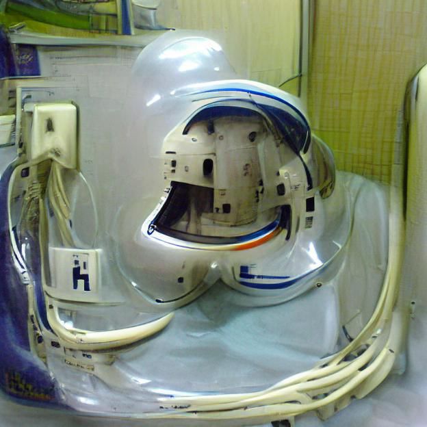 Futuristic Astronaut Helmet in Digital Art Style