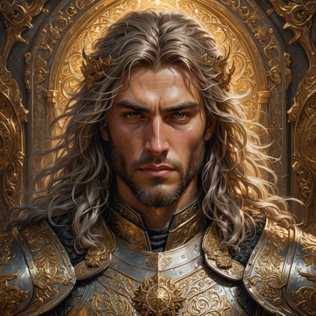 Noble Cleric Portrait in Divine Realism Style