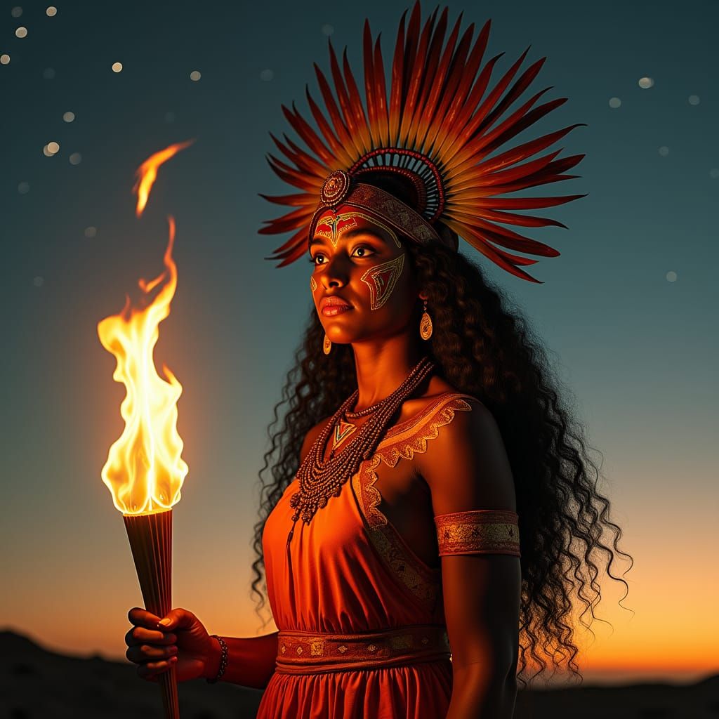 Australian Aboriginal Sun Goddess Walu Concept Art