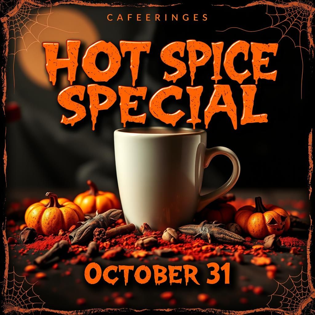 Halloween Coffee Flier: Hot Spice Special