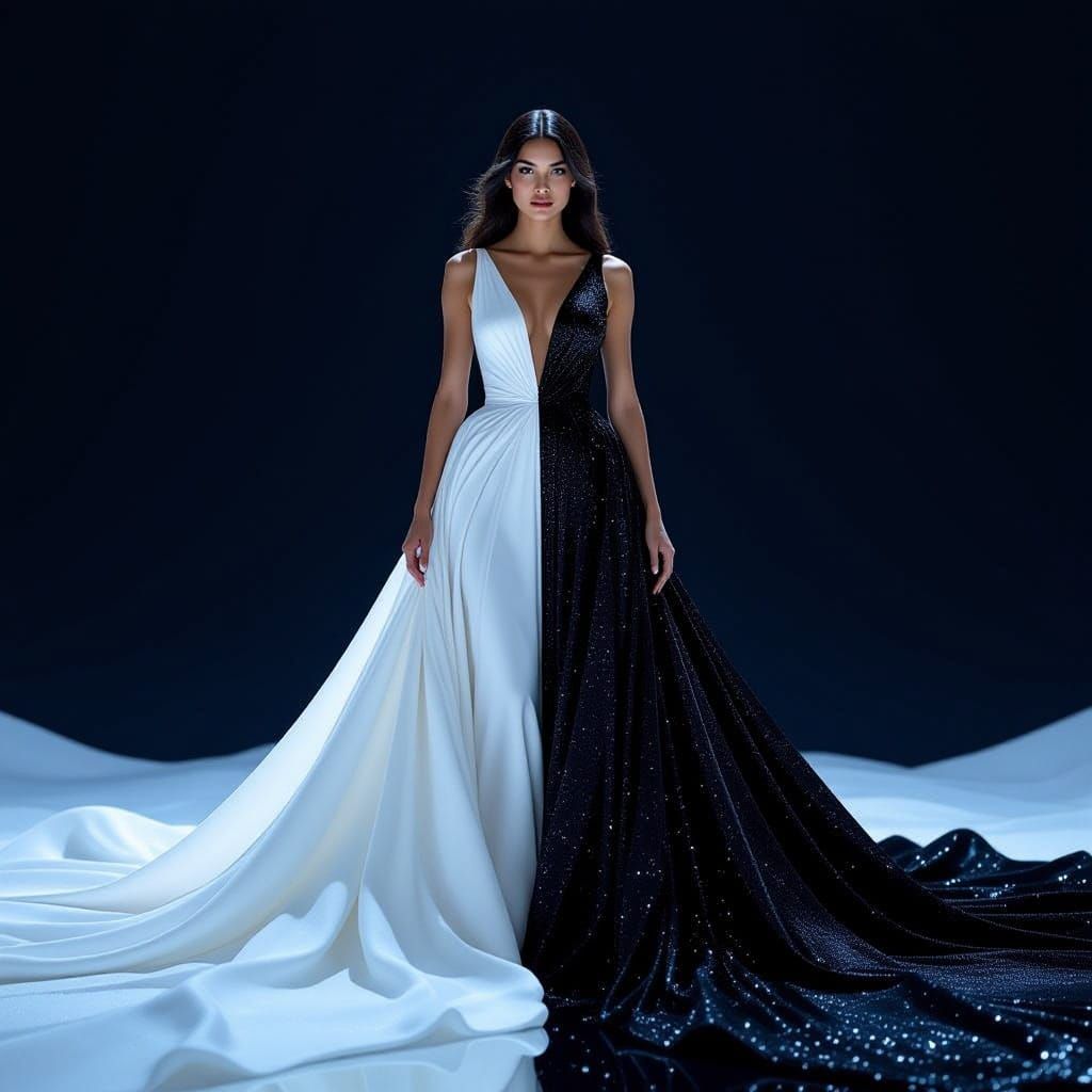 Cosmic Duality: A Woman's Inner Conflict