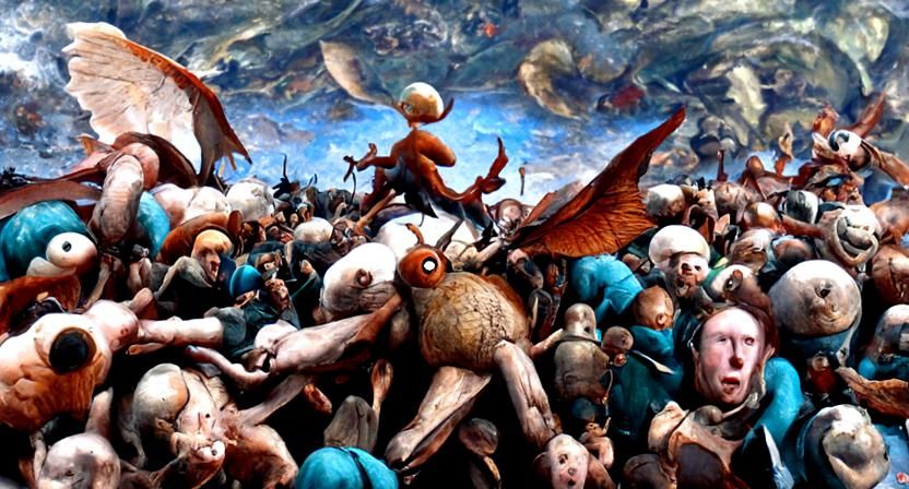 Alien Invasion: Bruegel-Inspired Renaissance Art