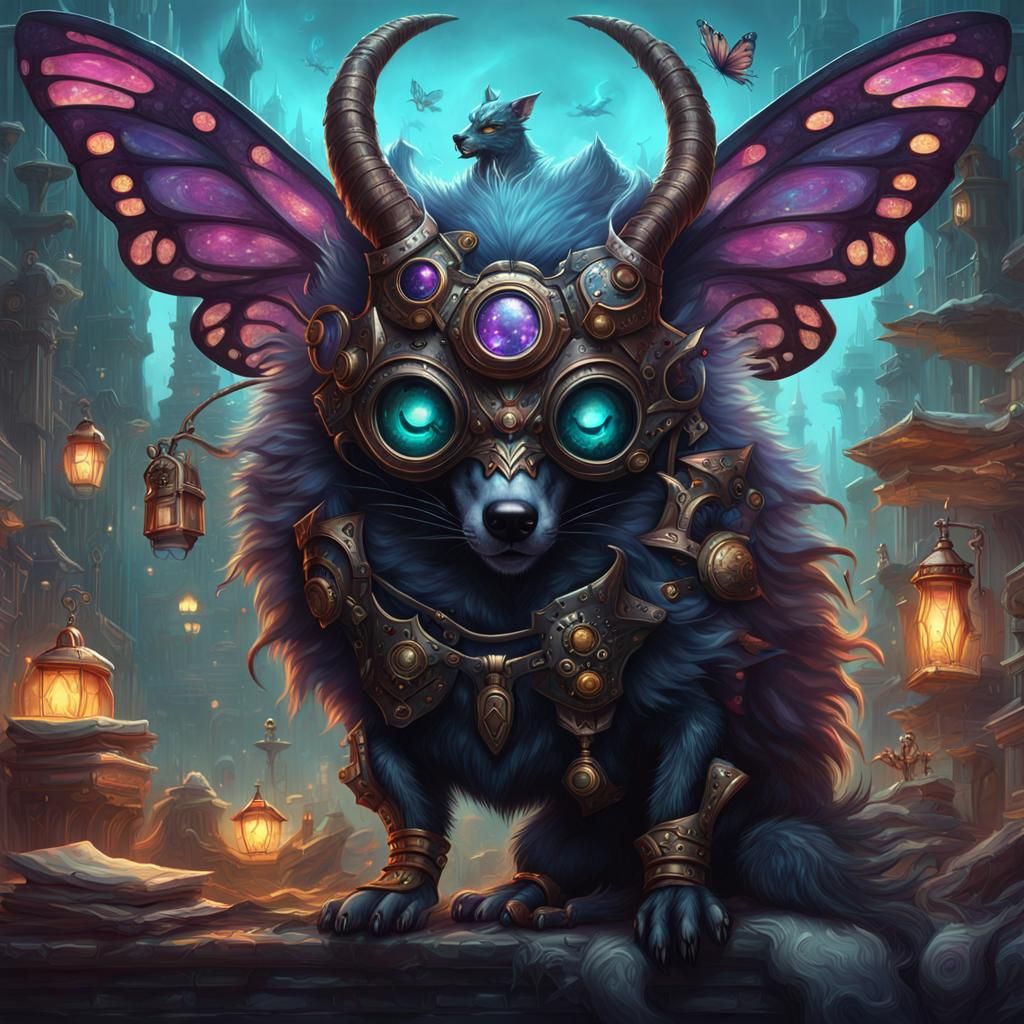 Steampunk Fantasy Creatures in Detailed Digital Art