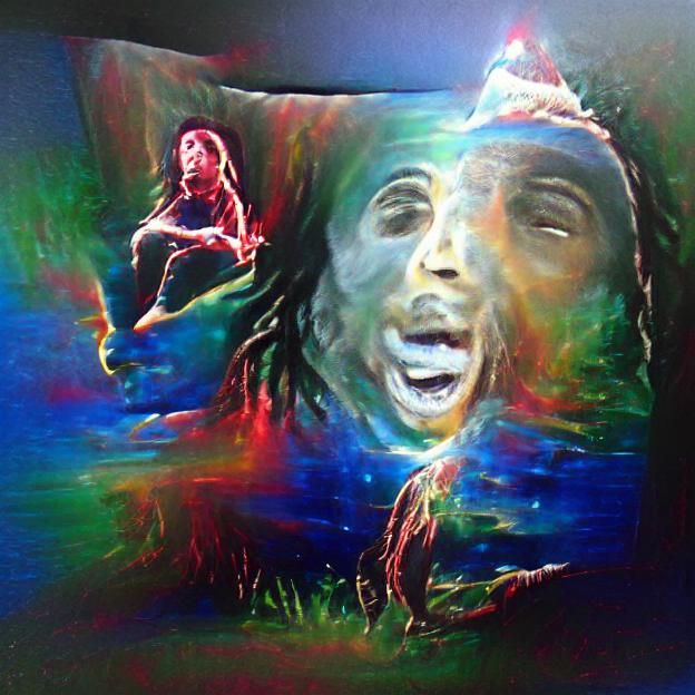 Bob Marley Astral Projection in 3D Acrylic Art