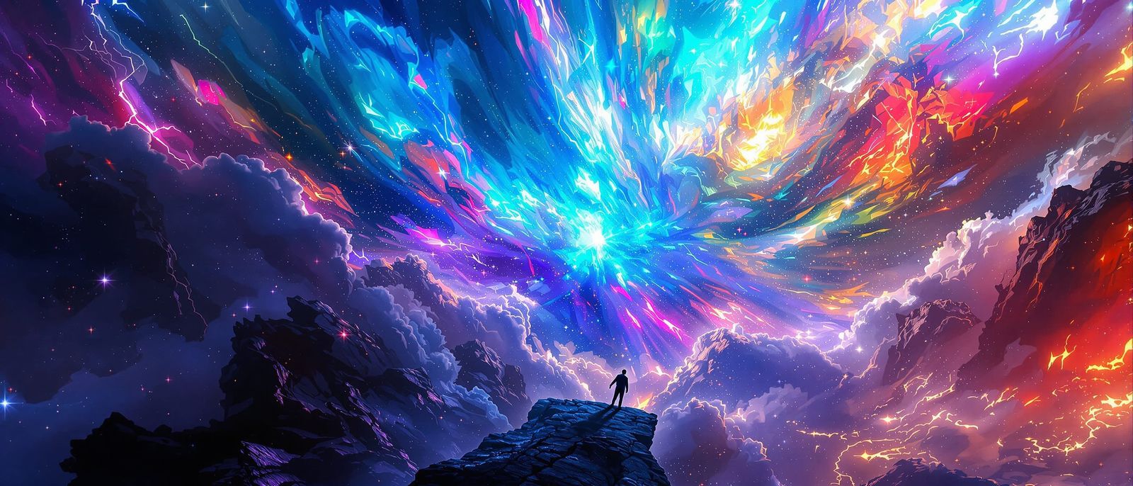 Ultra-Vibrant Masterpiece of Swirling Light and Color