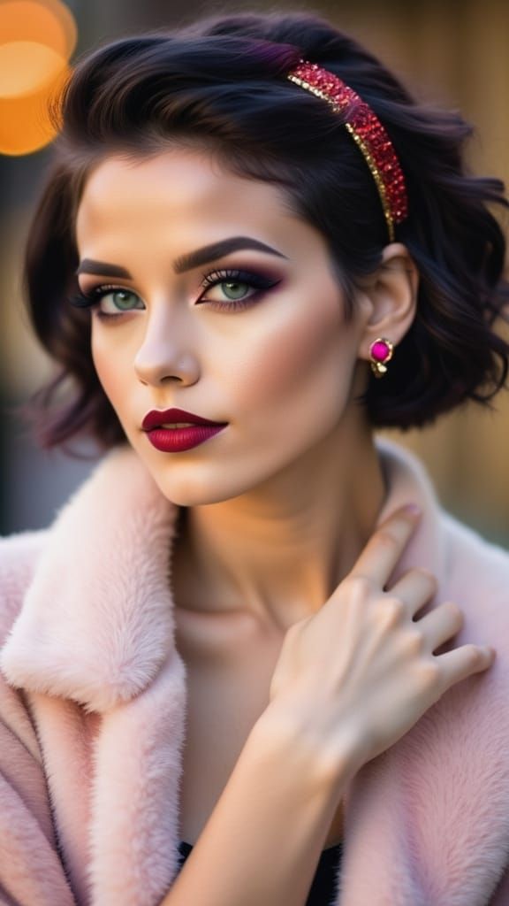 Glamorous Woman Portrait in Classic Hollywood Style