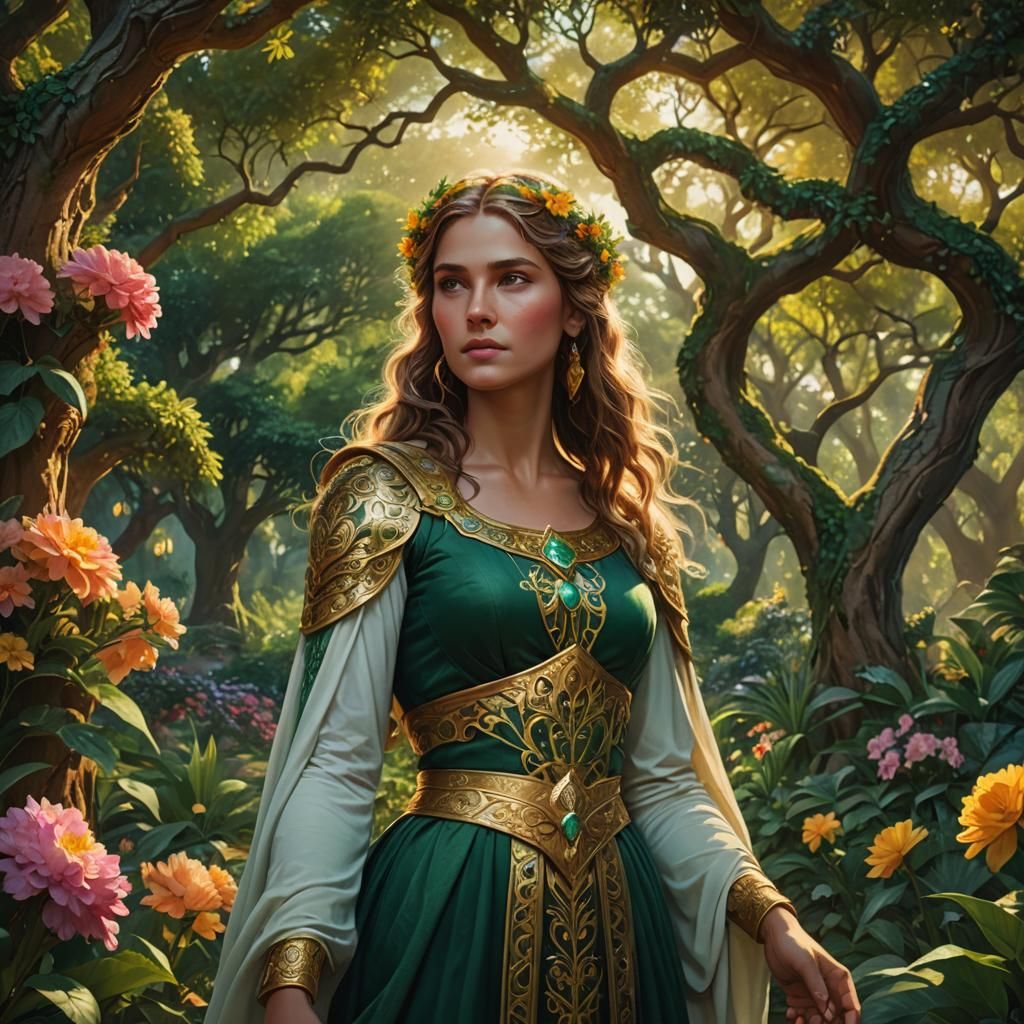 Delilah in a Biblical Garden: Fantasy Concept Art