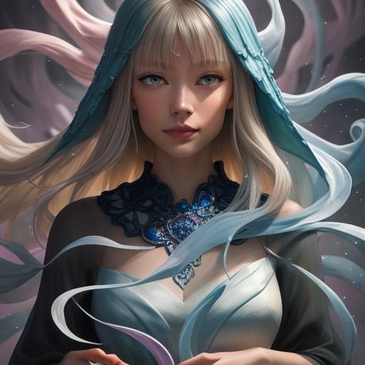 Mystical Pastel Vortex in Watercolor Style