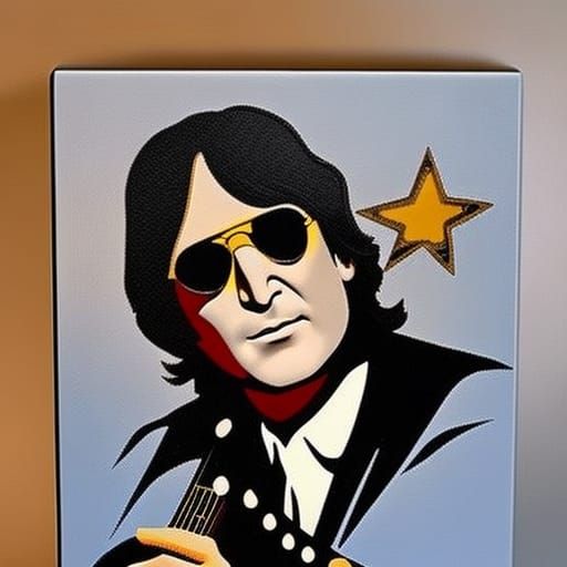 John Lennon: Musical Visionary in Splash Art Style