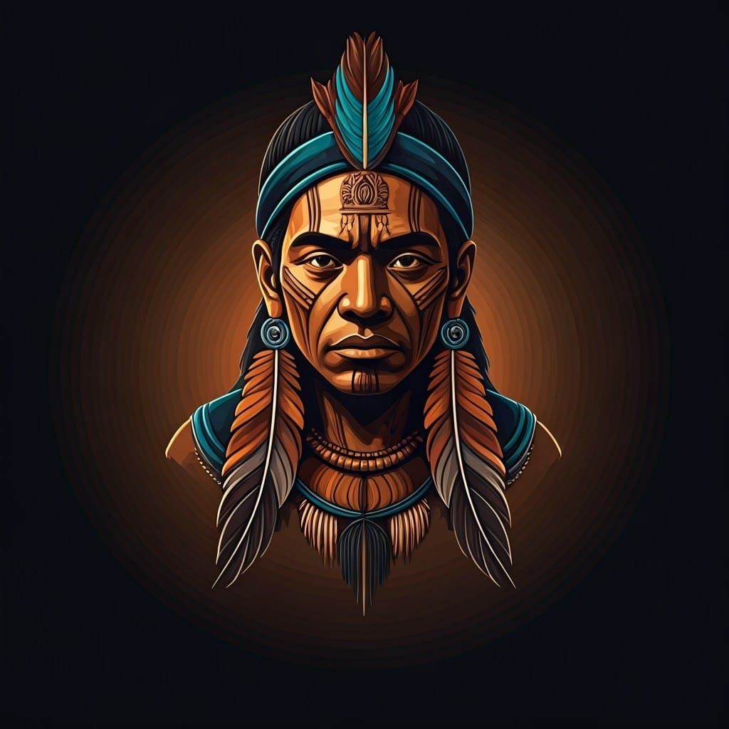 Abstract Fractal Art for Indigenous Peoples Day