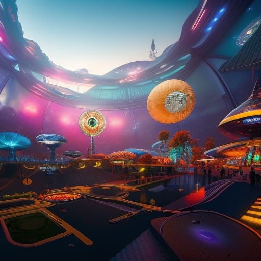 Intergalactic Baseball in Mycelium Network: Futuristic Stadi...