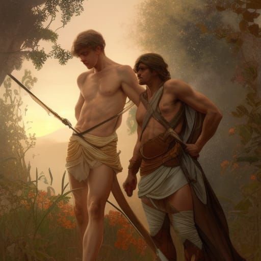 Achilles and Patroclus in Dynamic Lighting