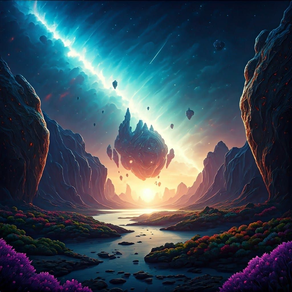 Mystical Planet Concept Art in Unreal Engine 5