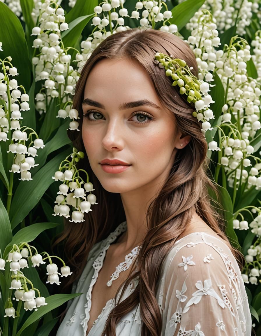 Lilies of the Valley with a Girl