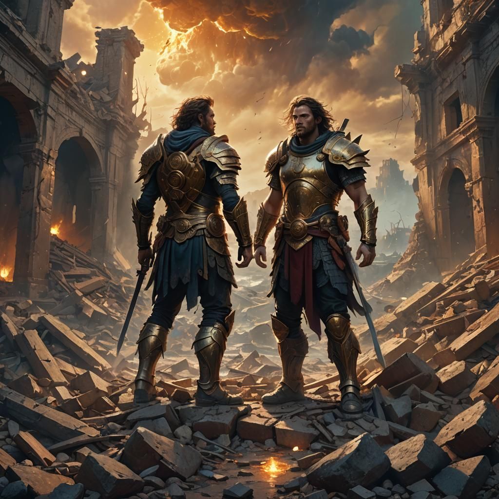 Warrior in Ruins: Dramatic Fantasy Concept Art