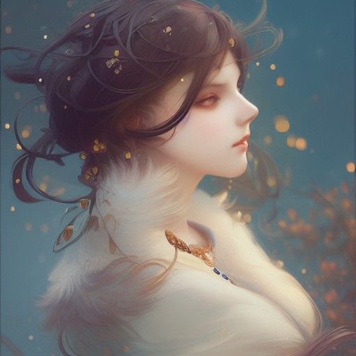 Elegant Furries in Digital Painting Style