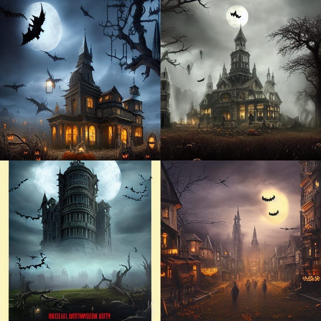 Epic Halloween Digital Matte Painting
