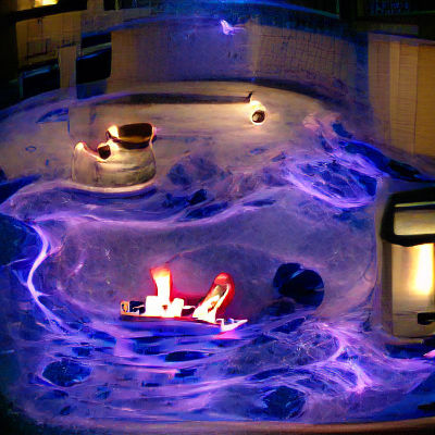 Romantic Hot Tub Ambiance for Relaxation