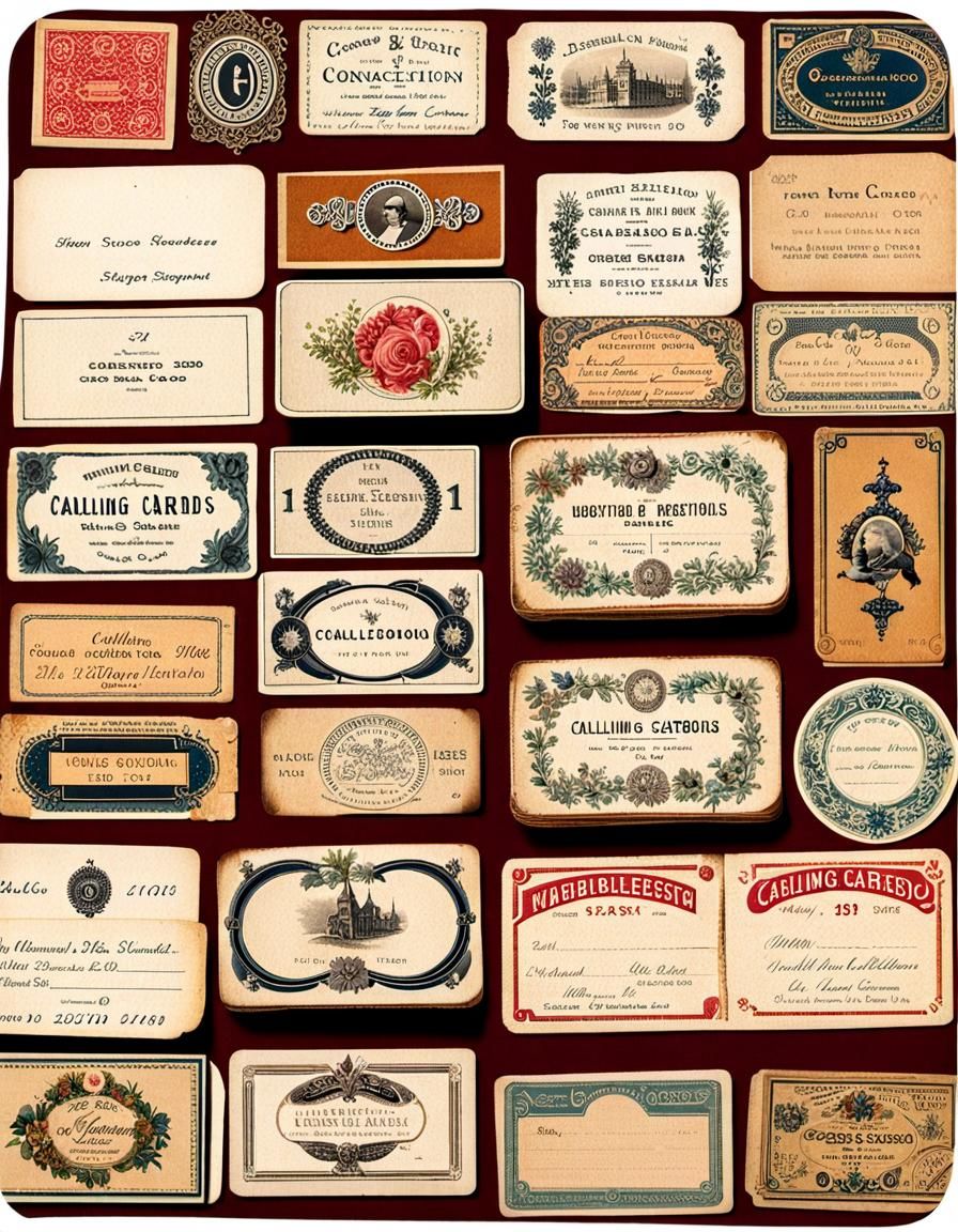 Vintage 1900's Calling Cards for Junk Journals