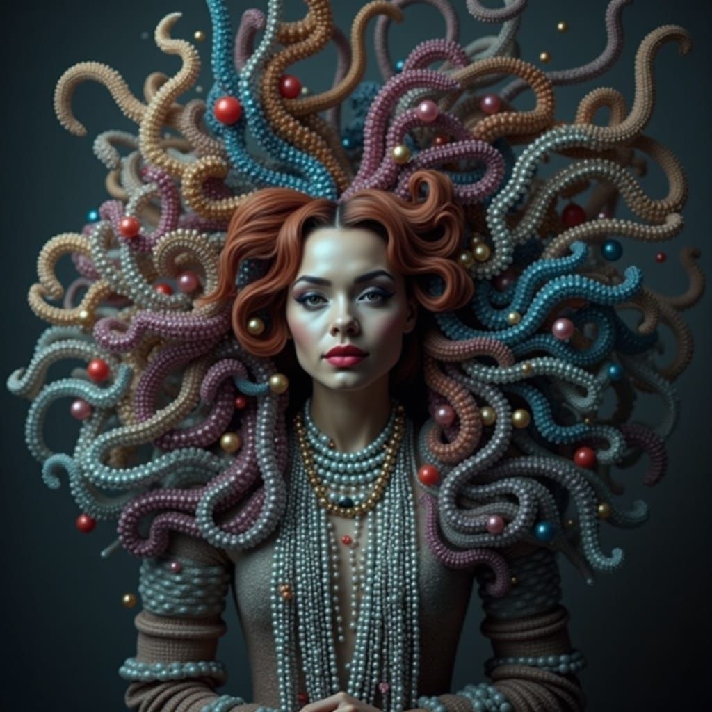 Glamorous Dancer Adorned in Haute-Couture and Jewels