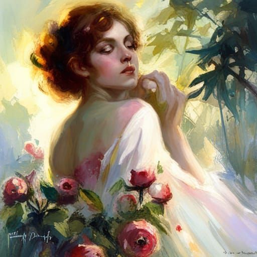 Wild Roses in Sunshine: Ethereal Concept Art