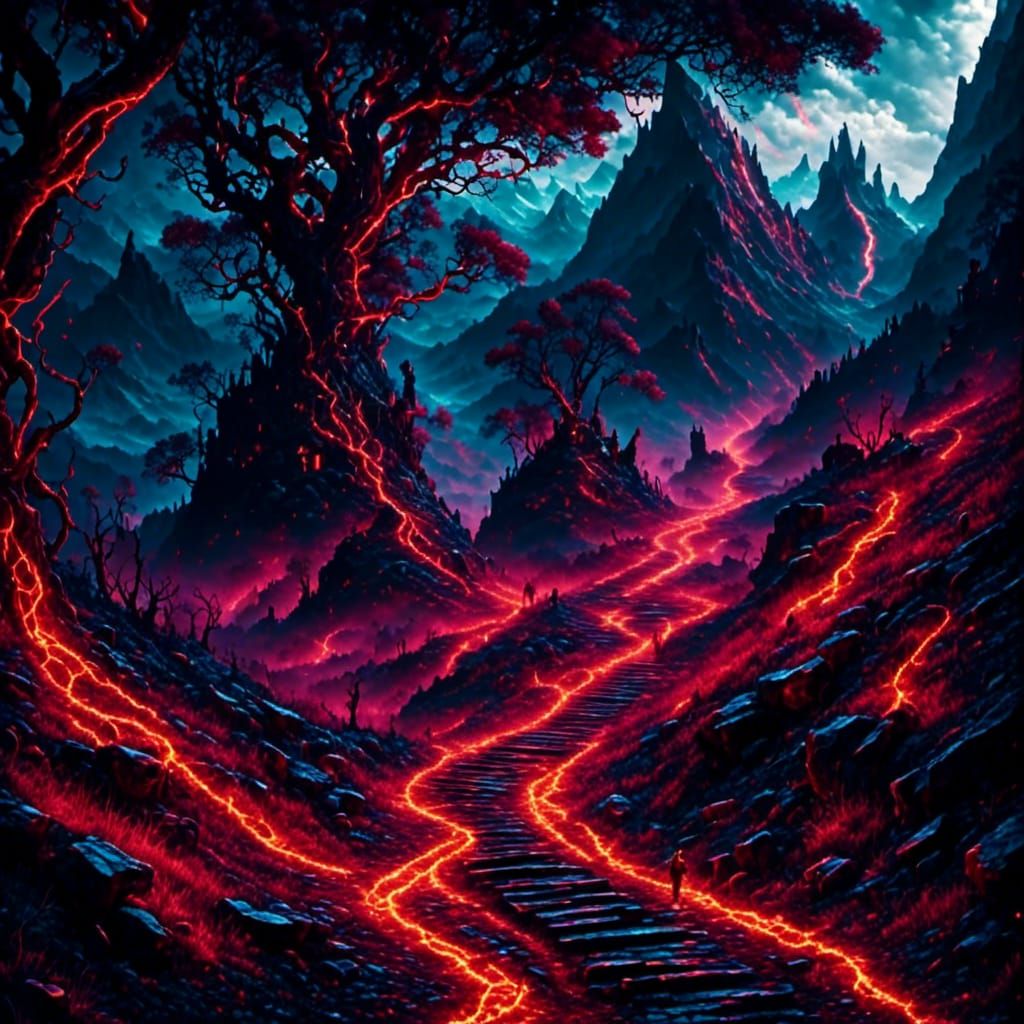 Glowing Path of Righteousness in Digital Matte Painting