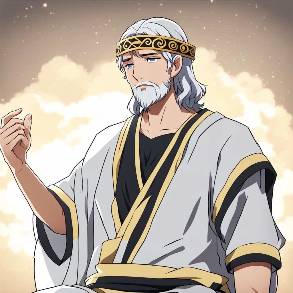 Zeus as a Classical Relief Sculpture