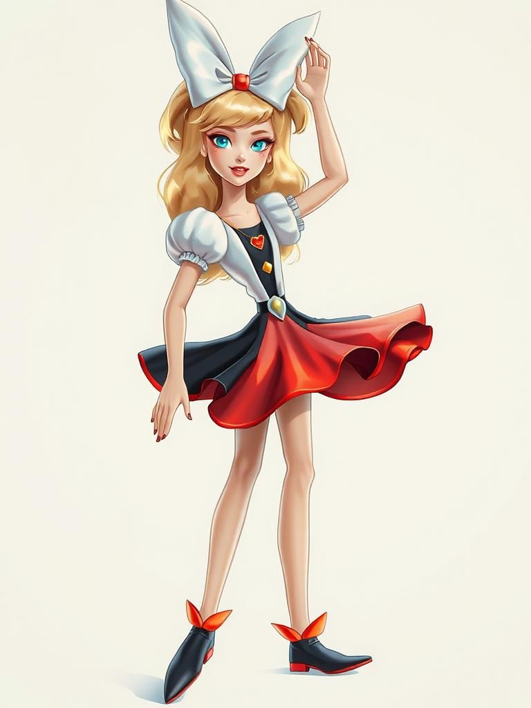 Radiant Portrait in Art Nouveau Style with Volumetric Lighti...