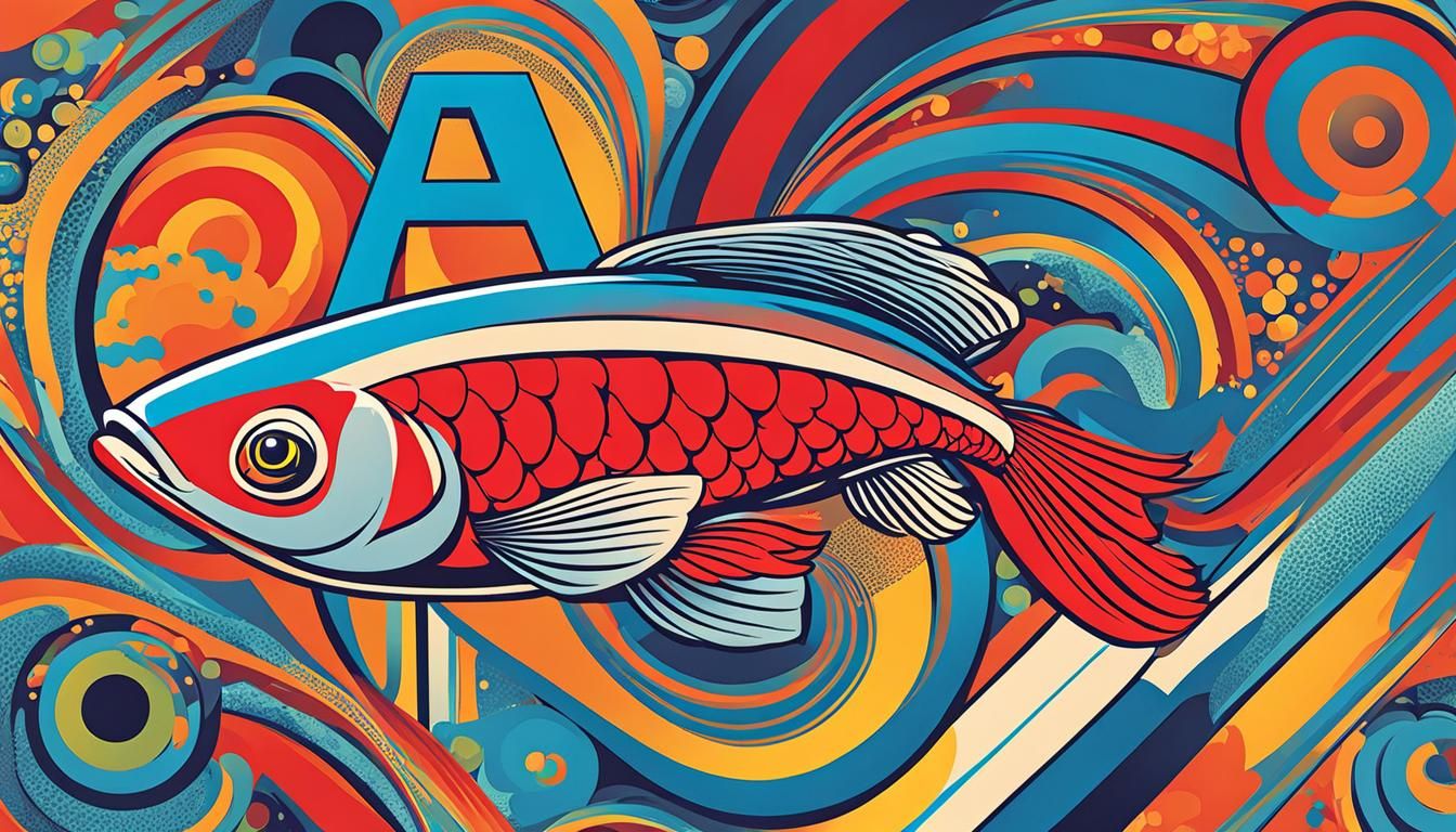 Minimalist Cartoon Typography: A is for Arowana