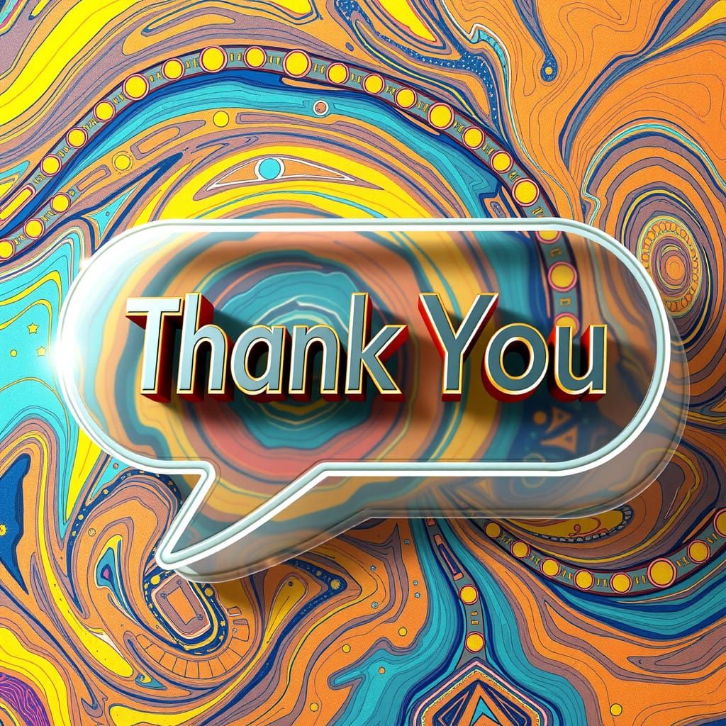 Surreal Cyberpunk Quote Bubble with Glowing Text