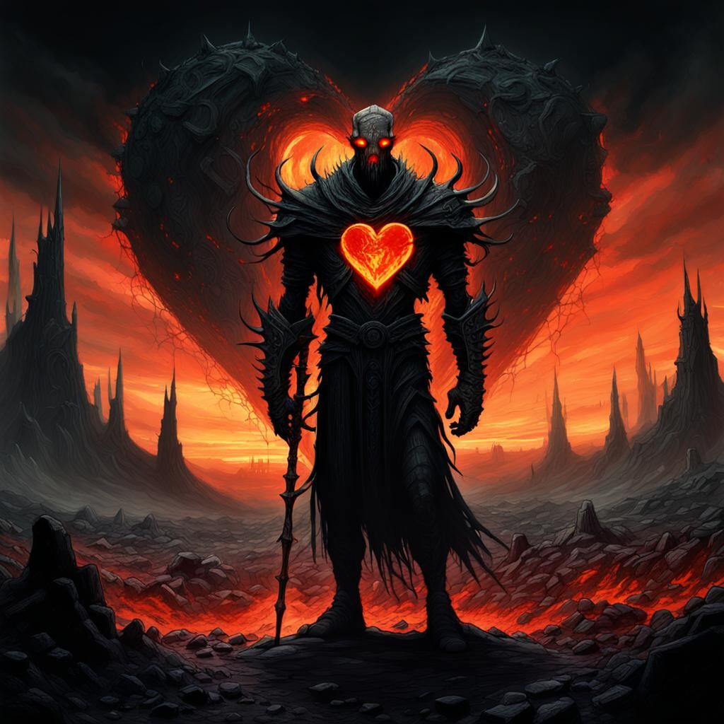 Ancient Shadow Overlord in Dark Fantasy Style