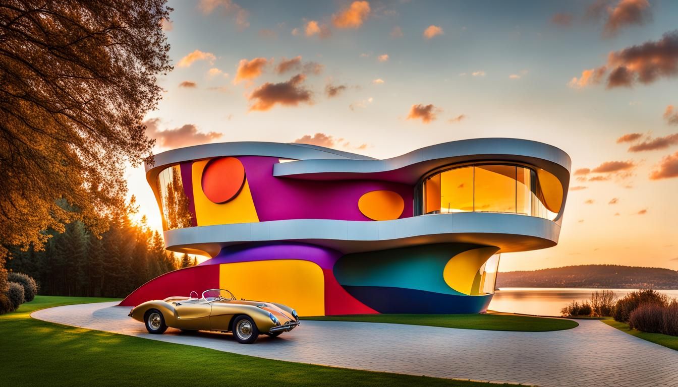 An abstract building.