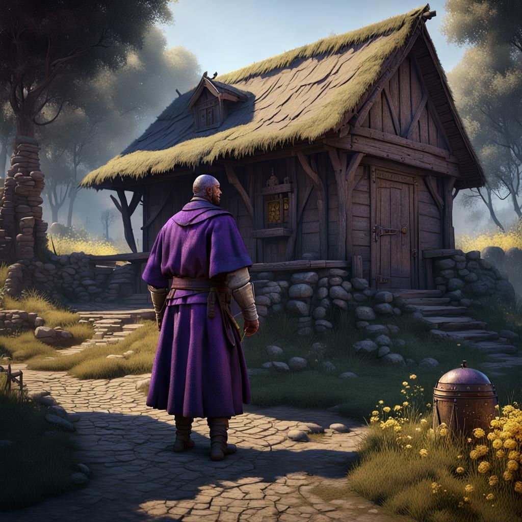 Medieval Roman Guard in Dark Fantasy Style