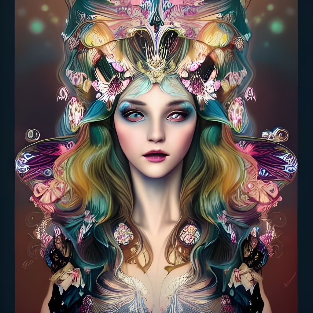 Fairy Princess Portrait in Ornate Style