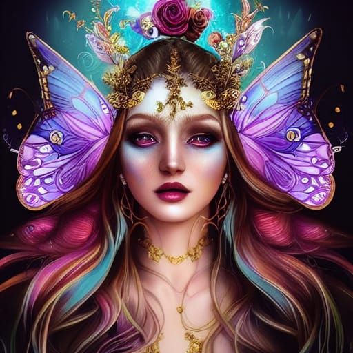 Bewitching Fairy Princess Portrait in Anime Style