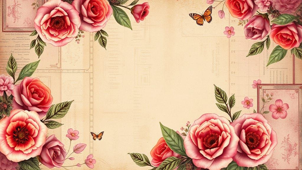 Ethereal Floral Fantasy in Vintage Shabby Chic