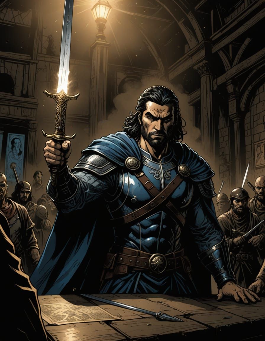 Gerald of Rivia in Epic Comic Book Style