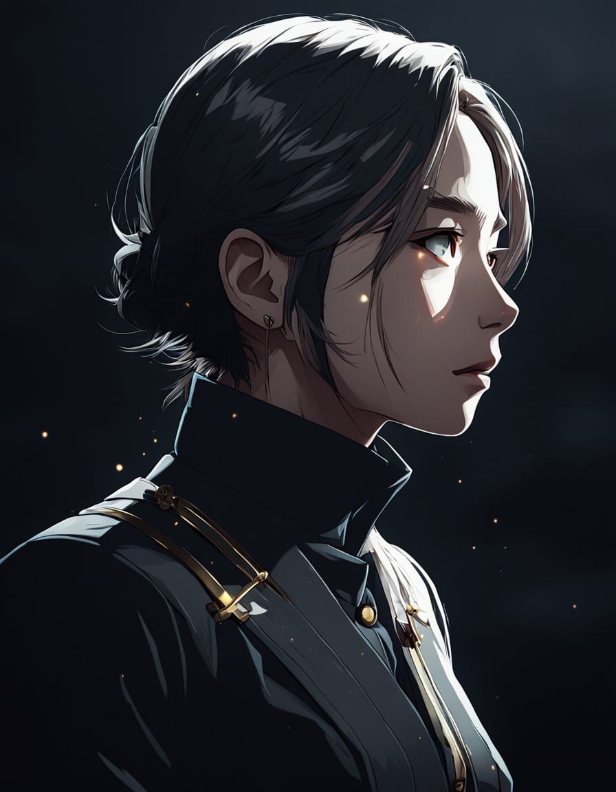 Faceless Portrait in Graphic Minimalist Style