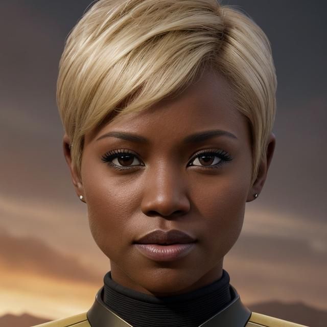 Star Trek Officer Portrait with Blonde Hair