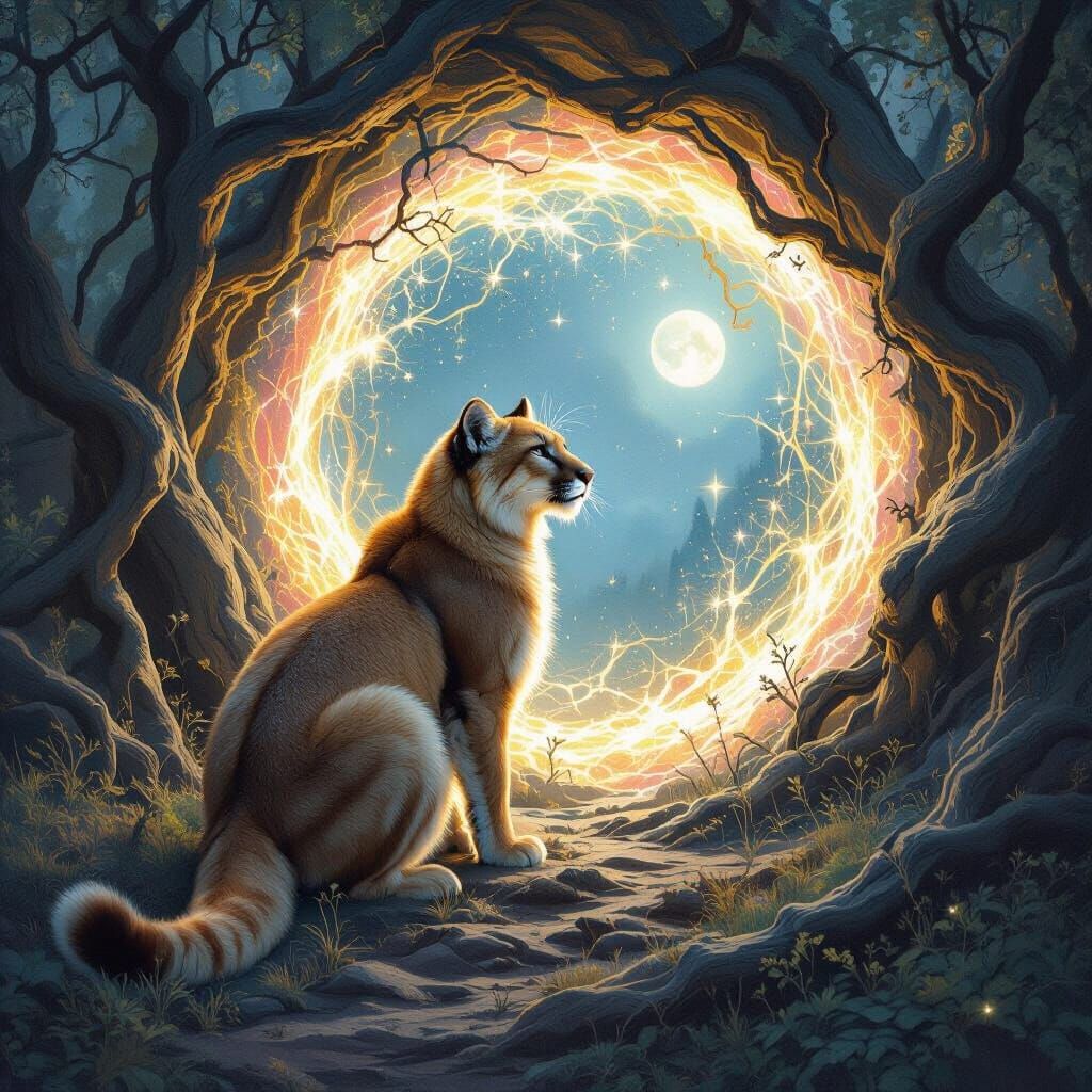 Stardust Mountain Lion at Cosmic Portal