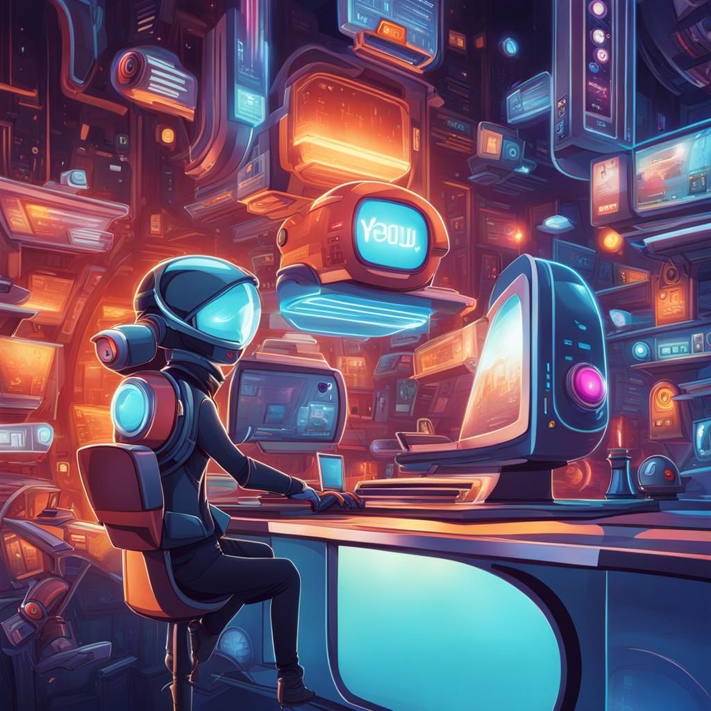 Futuristic Cartoon Profile Picture for YouTube Channel