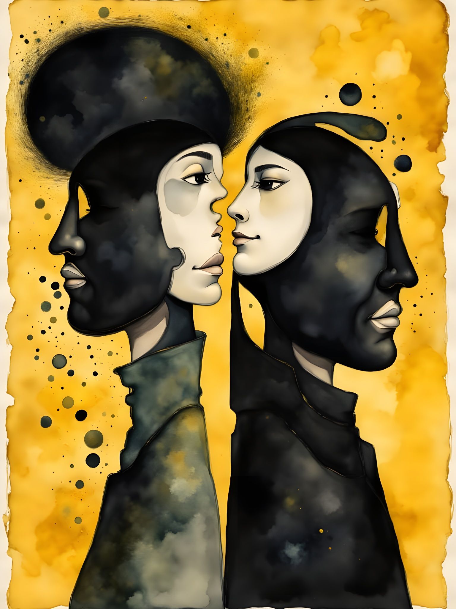 Monochrome Portrait Inspired by Dada Art