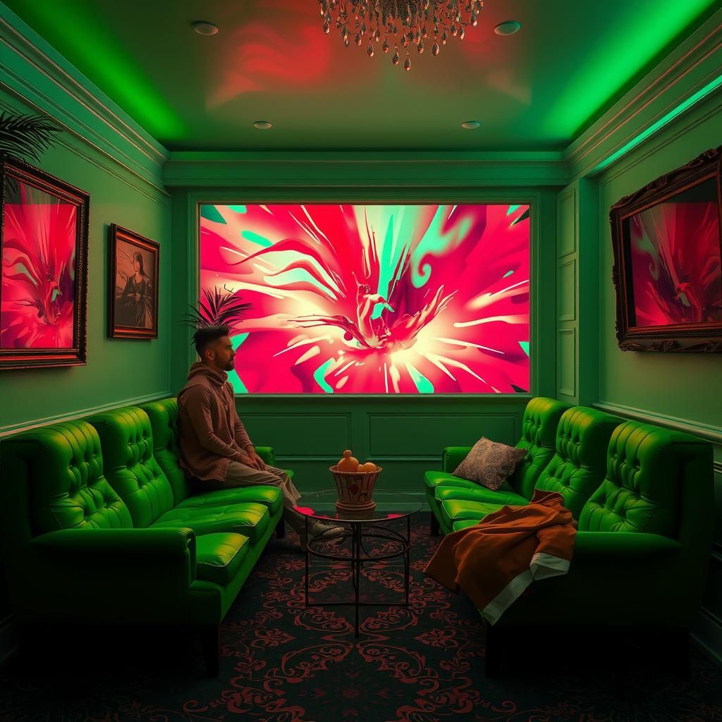 Afterlife Waiting Room in Vibrant Pop Art